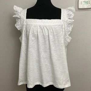 1-10 Everleigh White top Cotton Ruffle sleeve XXL NWT 2xl
